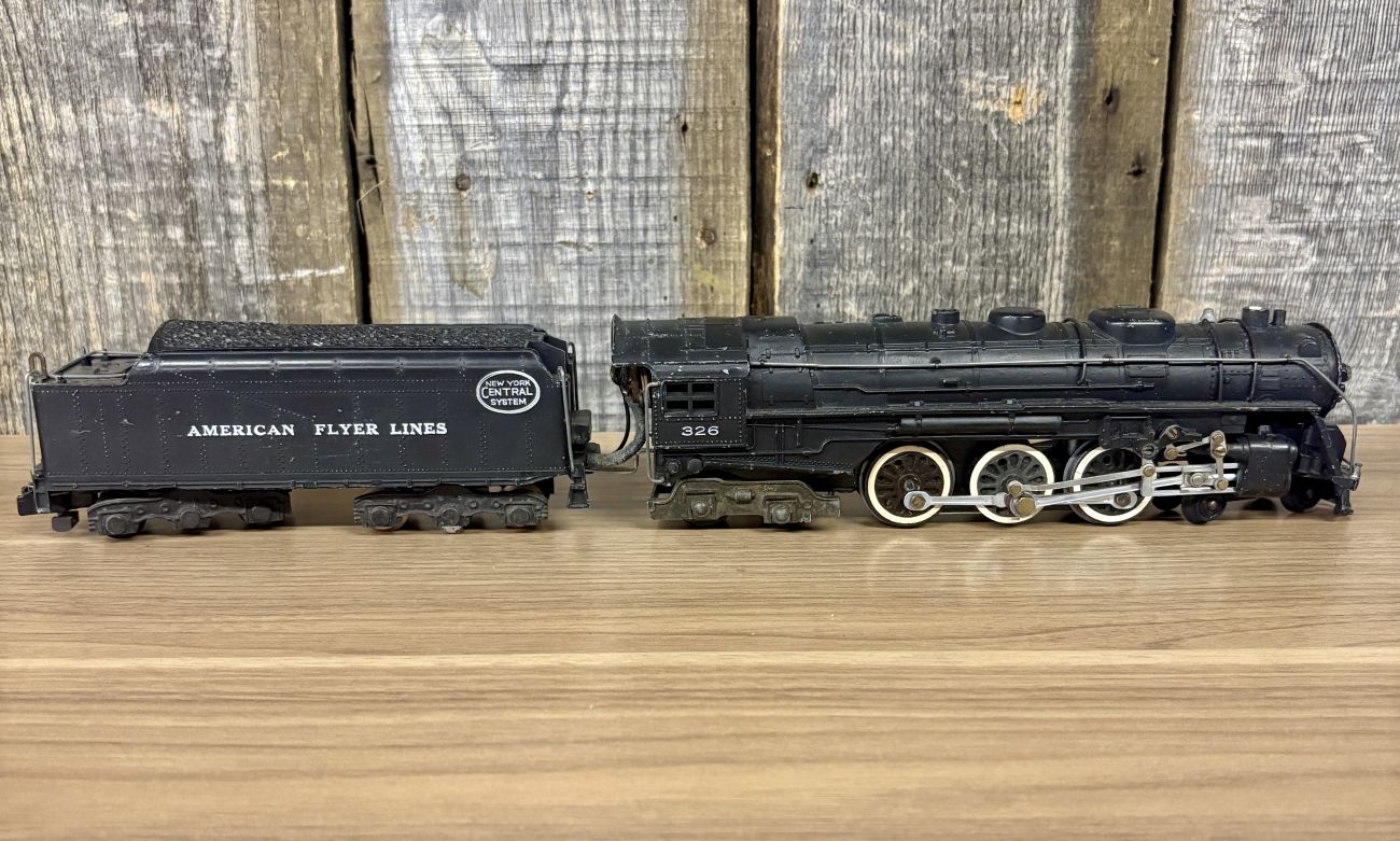 American Flyer S-Gauge New York Central 4-6-4 Hudson Steam Locomotive and Tender Number 326