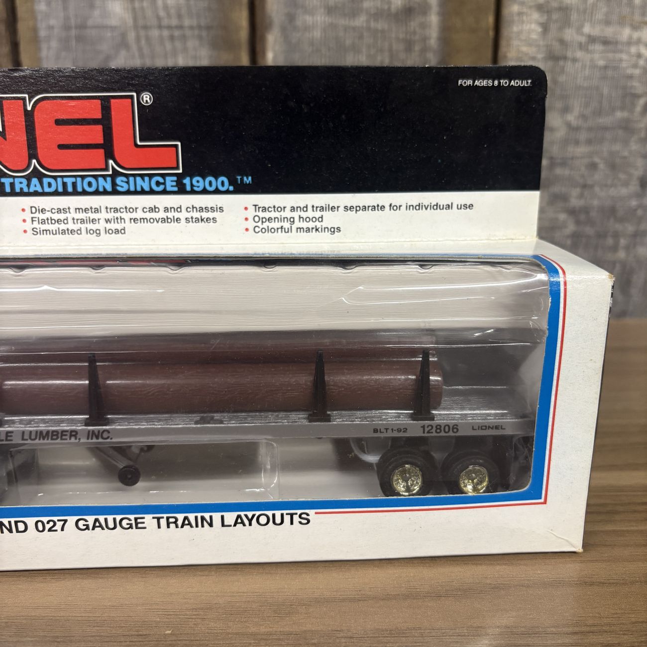 Lionel Lumber Truck Model 6-12806 for O and O27 Gauge Layouts