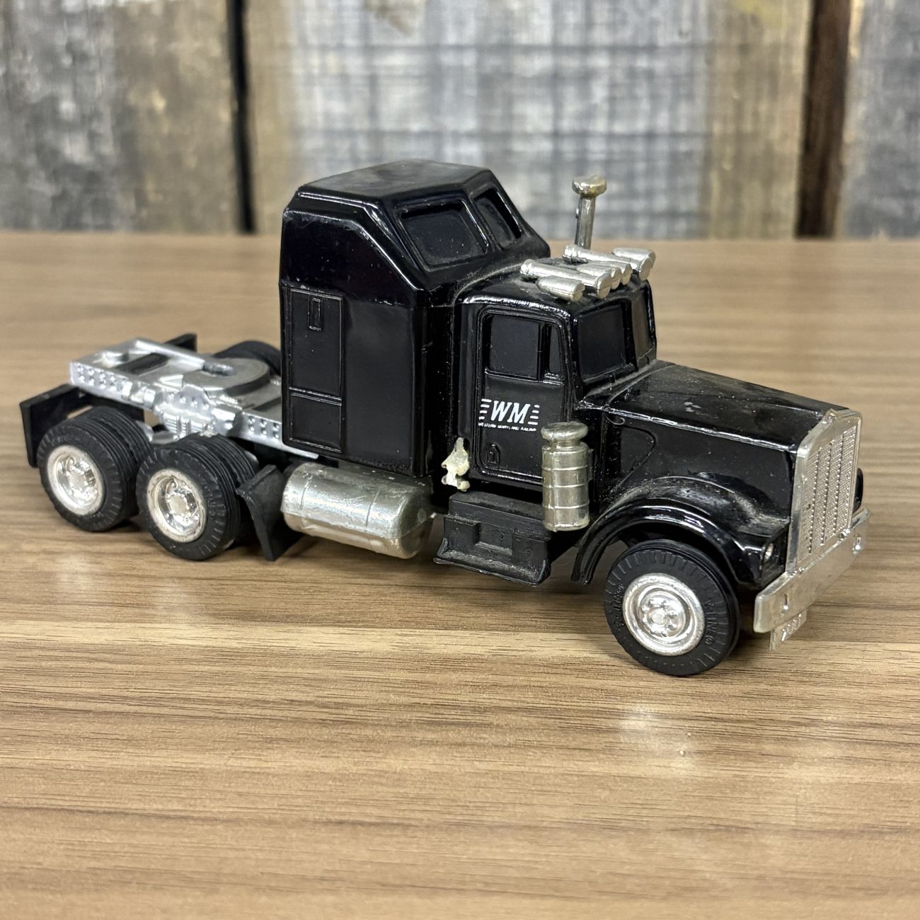 A Collection of Five Vintage Semi-Tractor Cabs and Fire Engine by Lionel, GATA, and Szetoy
