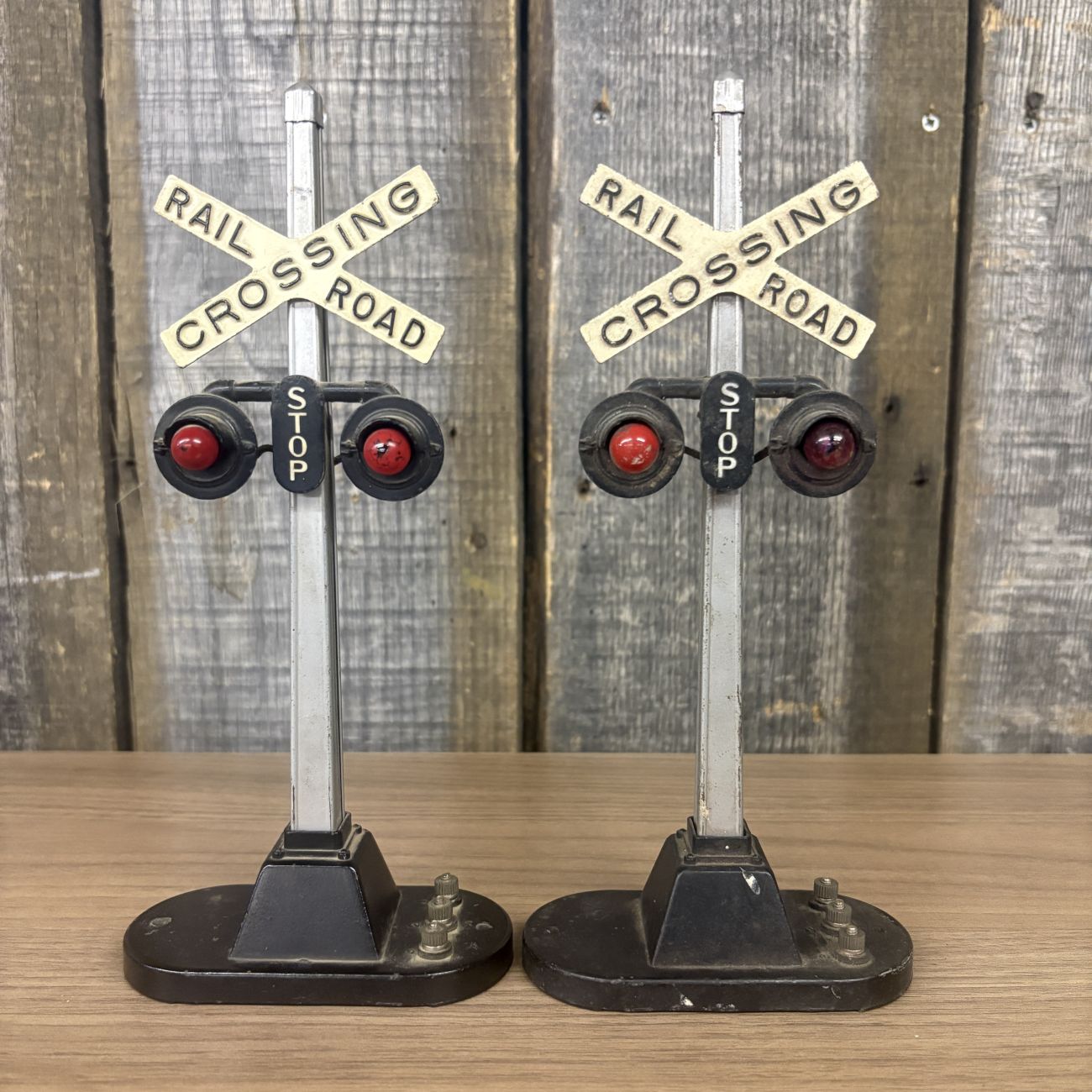 A Pair of Lionel No. 154 Automatic Highway Crossing Signals