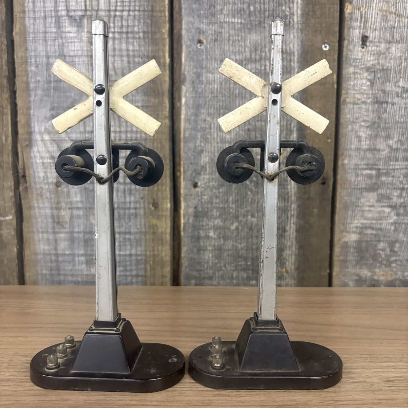 A Pair of Lionel No. 154 Automatic Highway Crossing Signals
