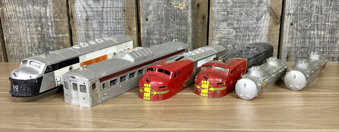 A Set of Six Vintage Lionel O-Gauge Model Train Shells and Bodies