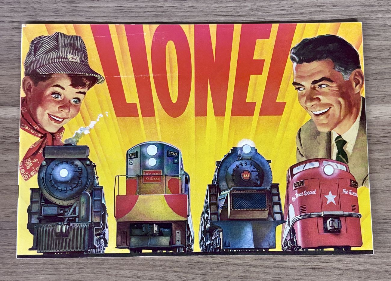 1954 Lionel Trains Consumer Catalog with Airex Fishing Tackle Advertisement