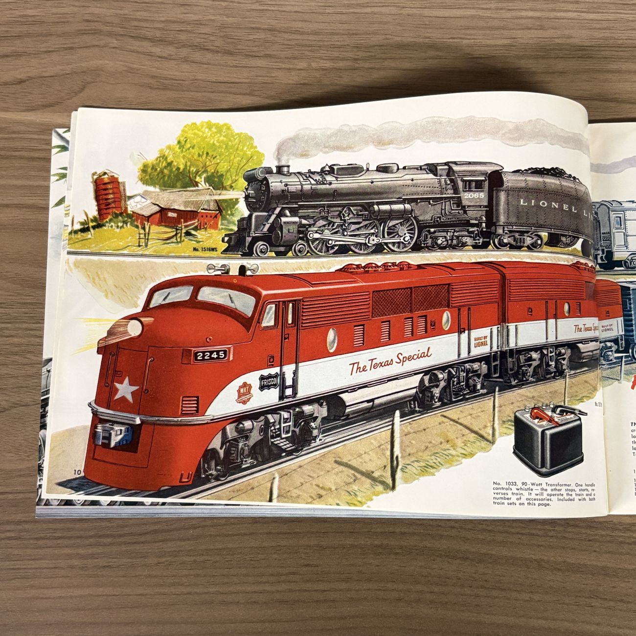 1954 Lionel Trains Consumer Catalog with Airex Fishing Tackle Advertisement