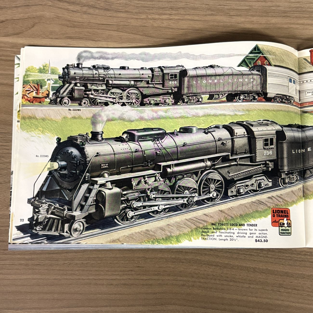1954 Lionel Trains Consumer Catalog with Airex Fishing Tackle Advertisement