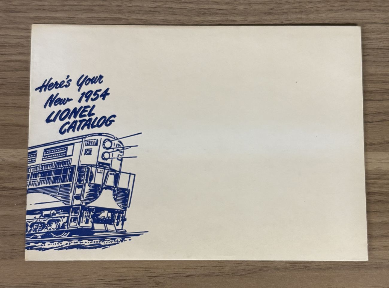 1954 Lionel Trains Consumer Catalog with Original Mailing Envelope