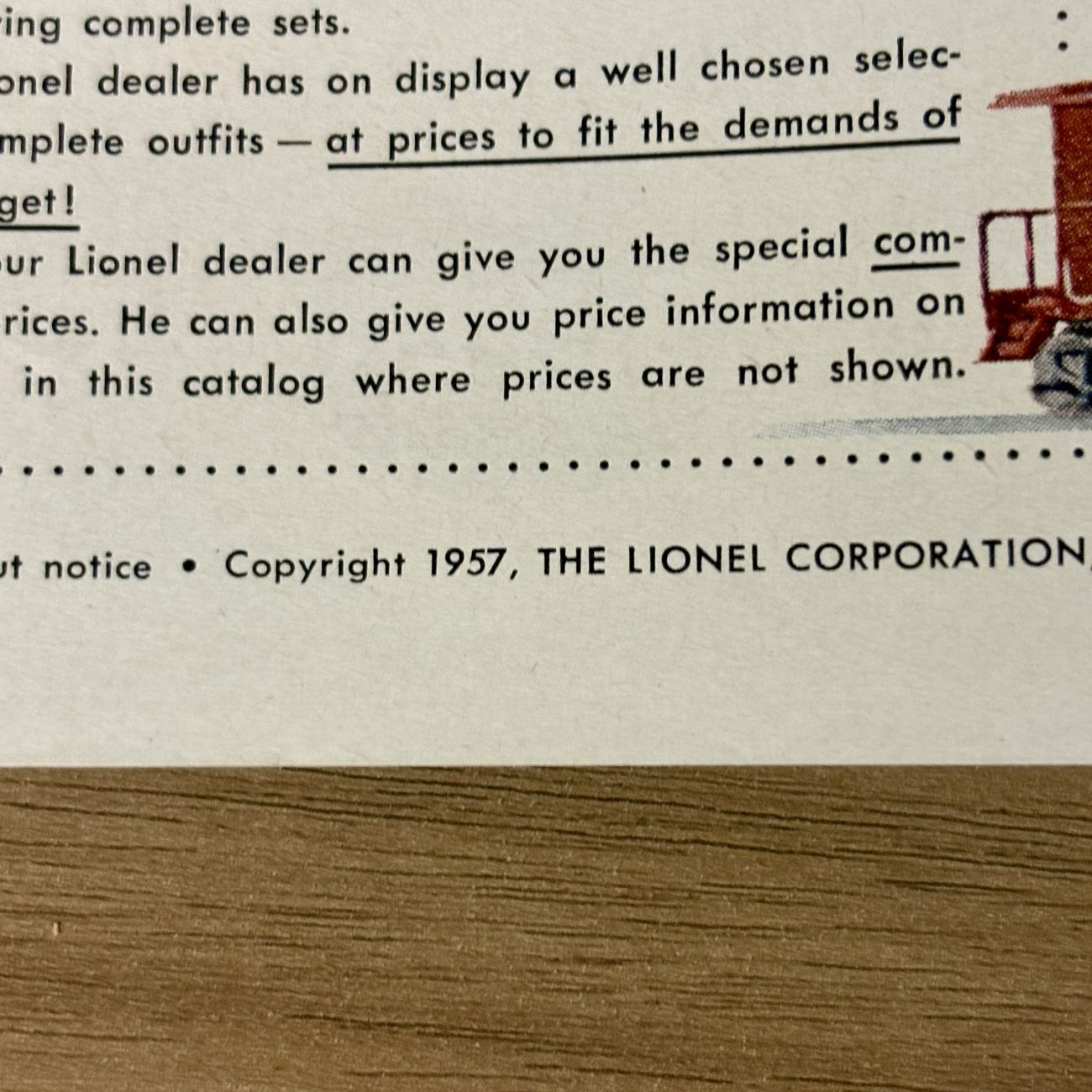 The Lionel Corporation. Lionel 1957 Consumer Catalog. 1957.