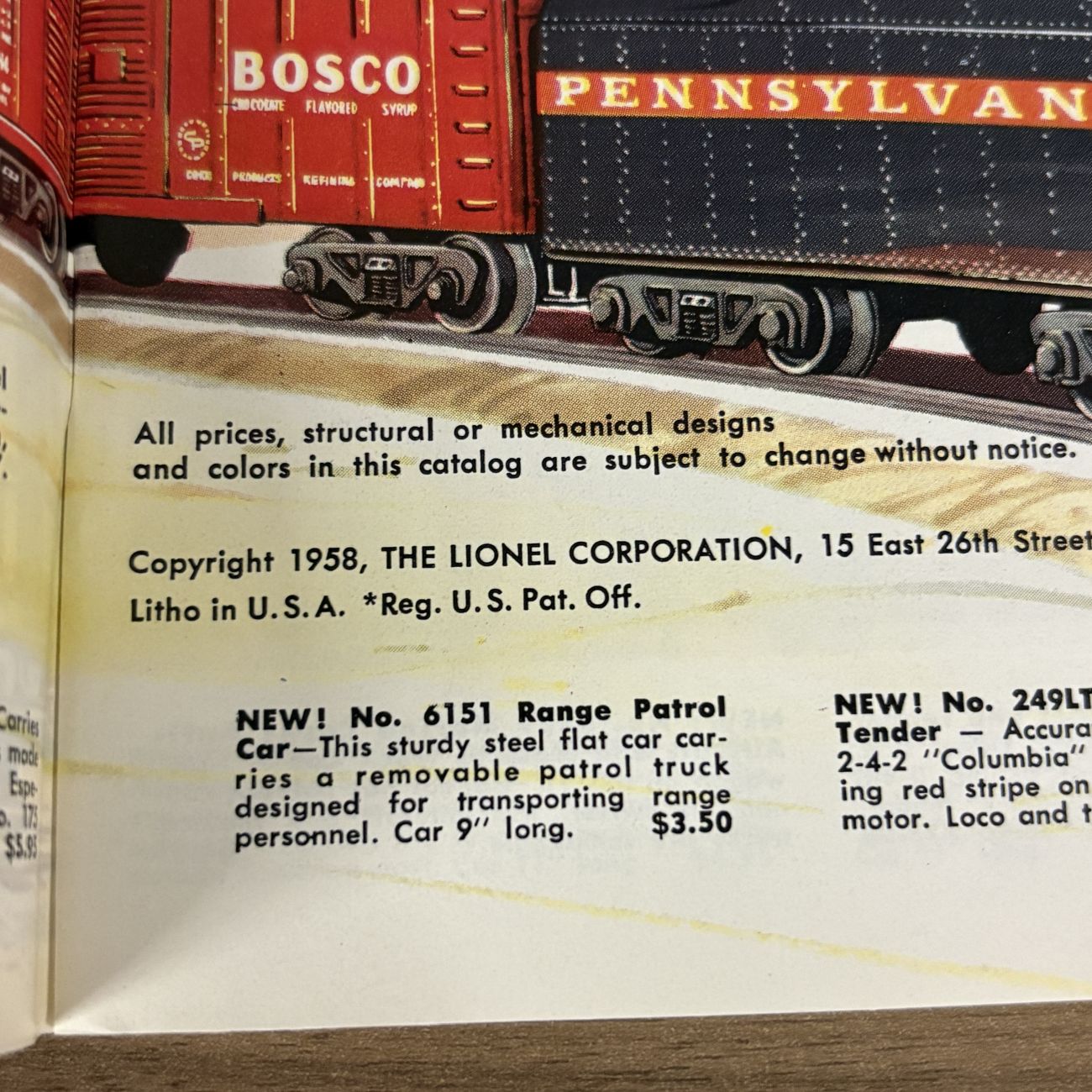Lionel Corporation. 1958 Lionel O, O27, and HO Model Train Catalog. The Lionel Corporation, 1958.