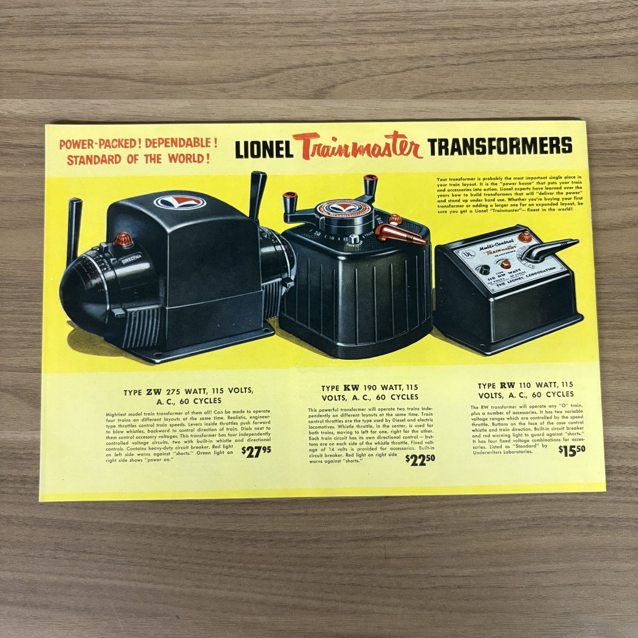 Lionel 1952 Model Train Consumer Product Catalog