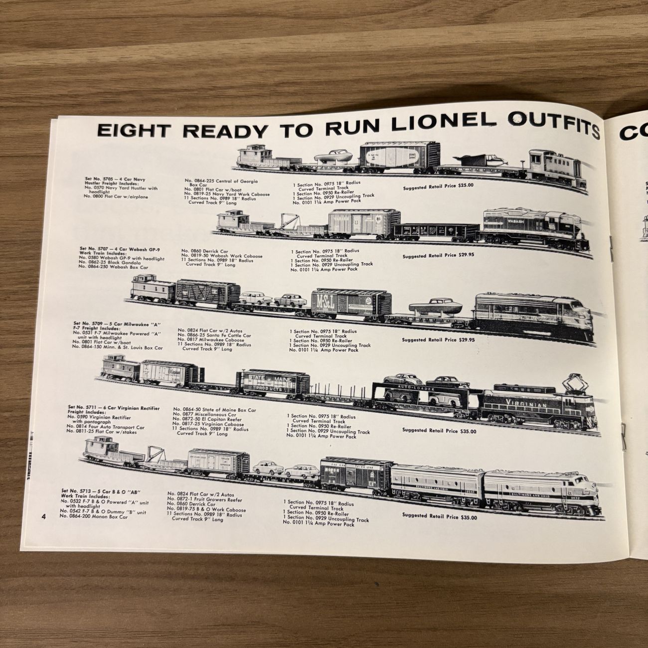 1958 Lionel HO Scale Model Railroading Catalog