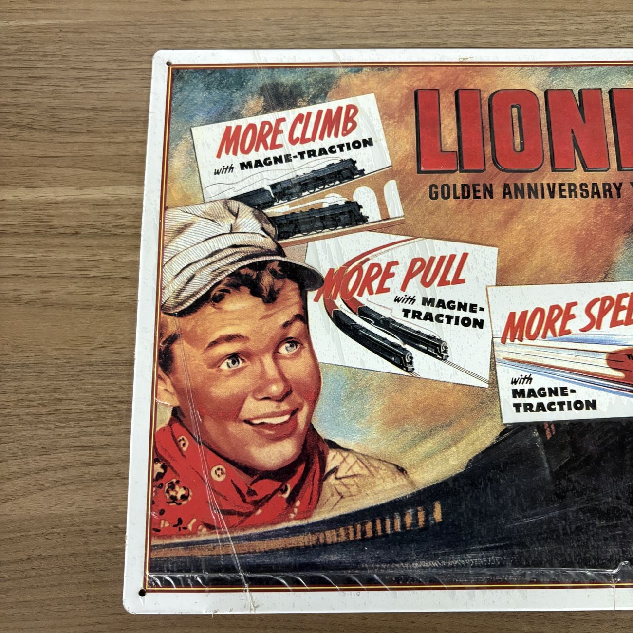 Licensed Lionel Trains 1993 Embossed Tin Sign 1950 Golden Anniversary Advertising Reproduction