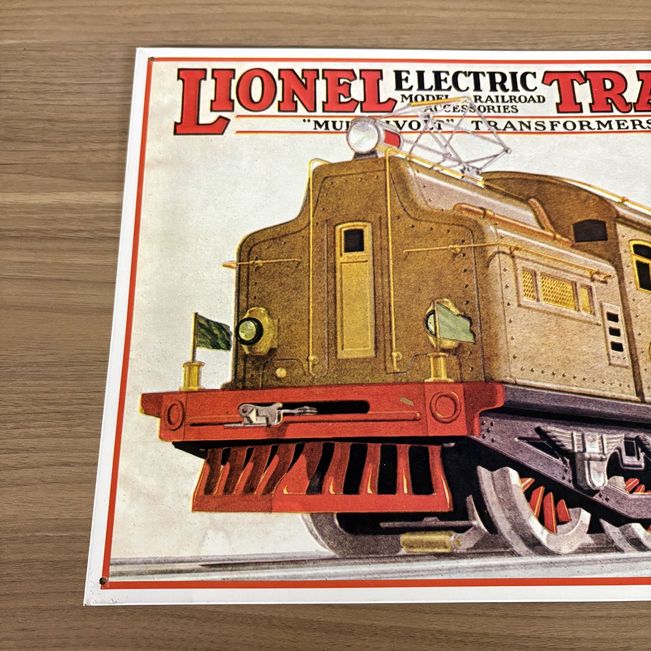 Licensed Lionel Electric Trains 408E Locomotive Embossed Tin Advertising Sign