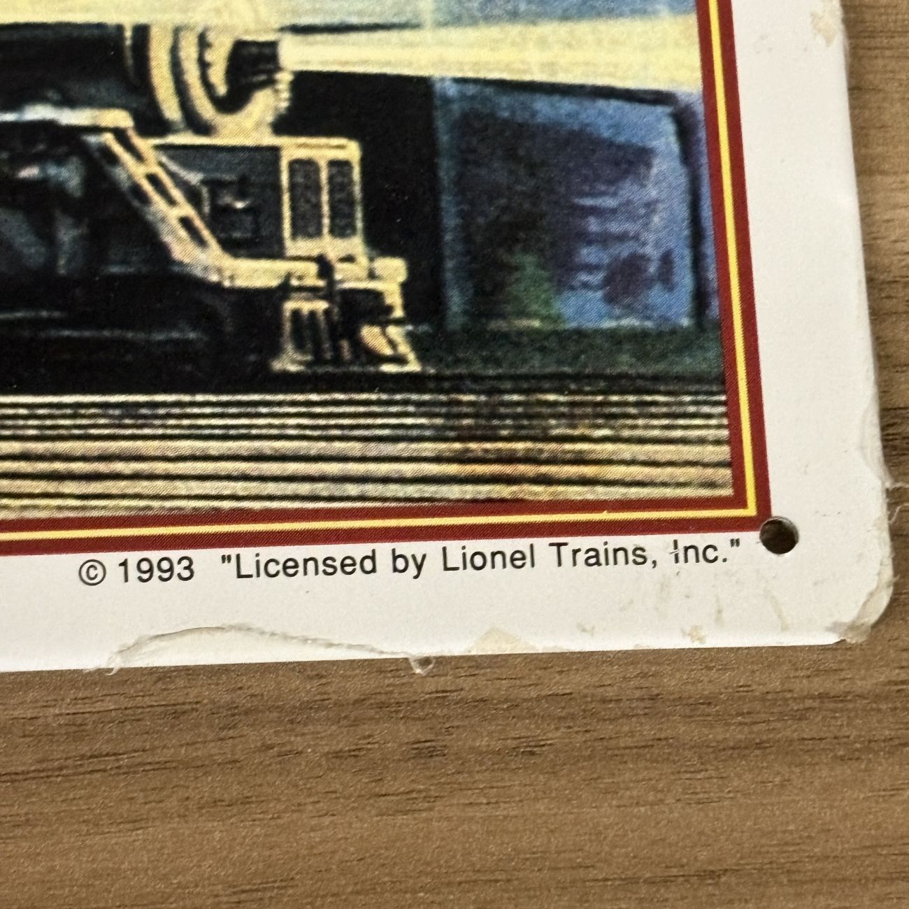 1993 Licensed Lionel Trains Commemorative Metal Advertising Sign featuring 1952 Artwork
