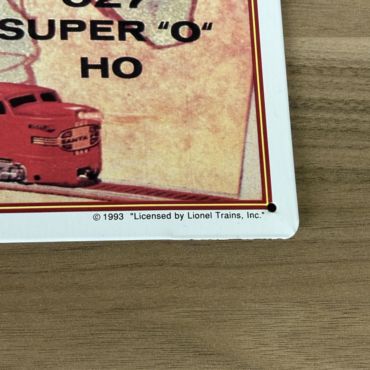 Lionel Trains 1960 Santa Fe Catalog Art Licensed Embossed Metal Sign