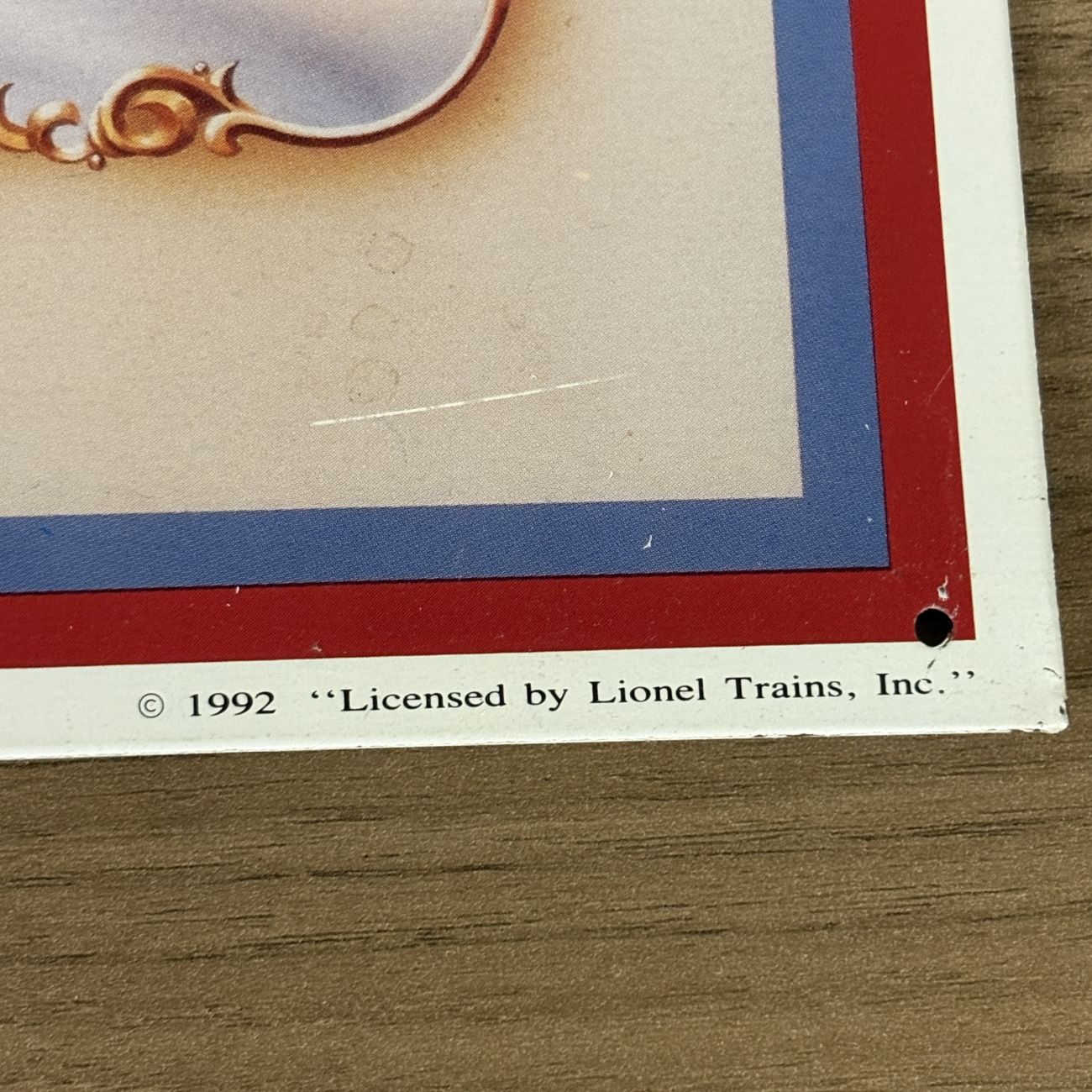 1992 Lionel Trains Embossed Metal Advertising Sign