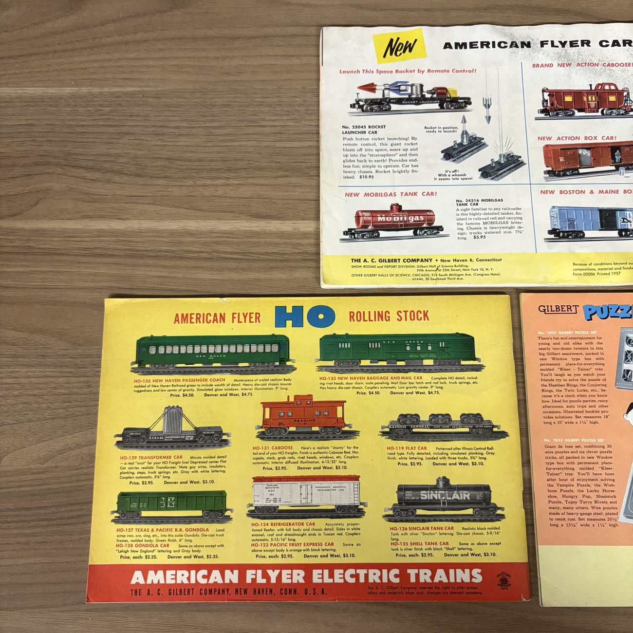 The A. C. Gilbert Company. A Collection of American Flyer Trains and Gilbert Toys Catalogs, 1950-1957.