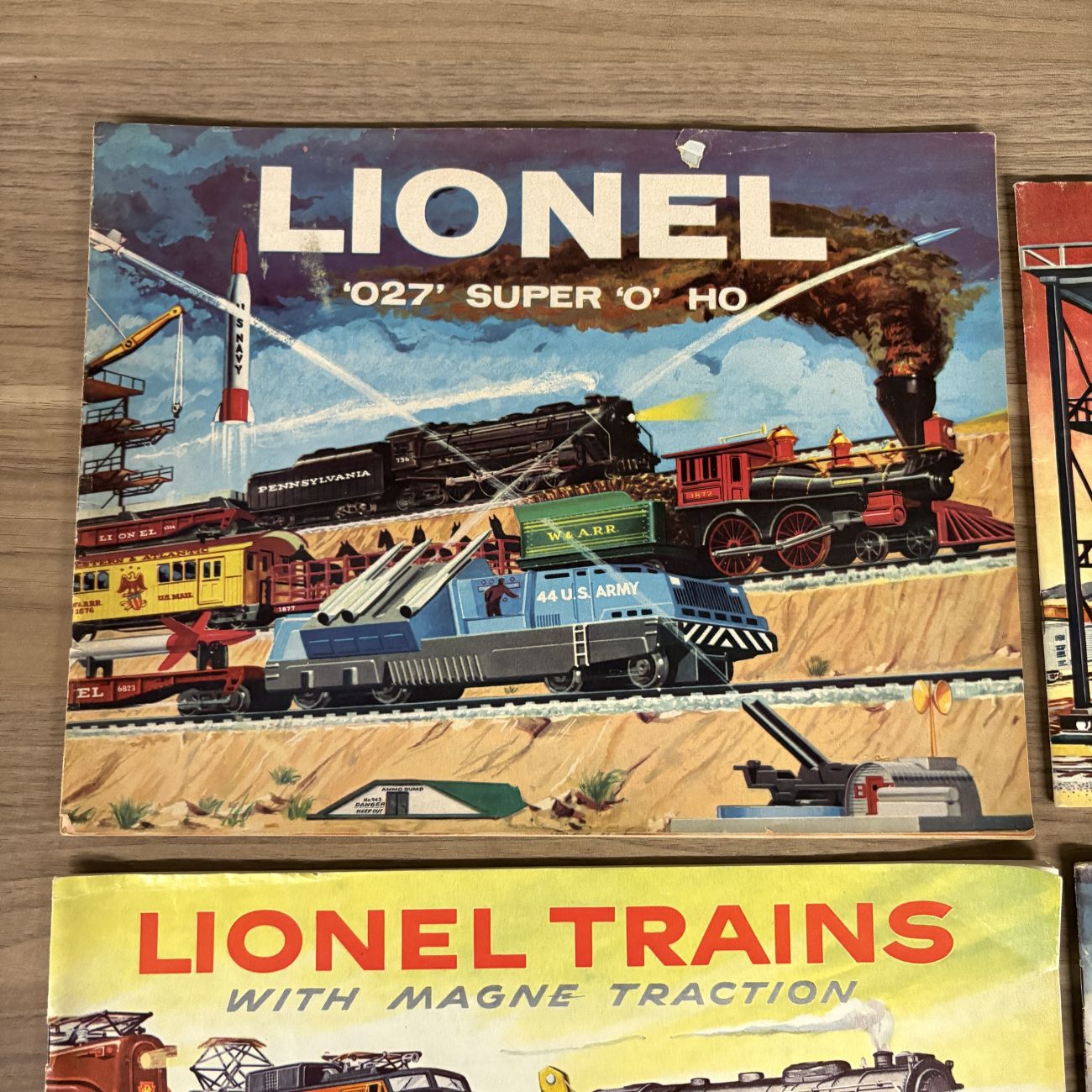 A Collection of Four Vintage Lionel Train Consumer Catalogs, 1956-1959