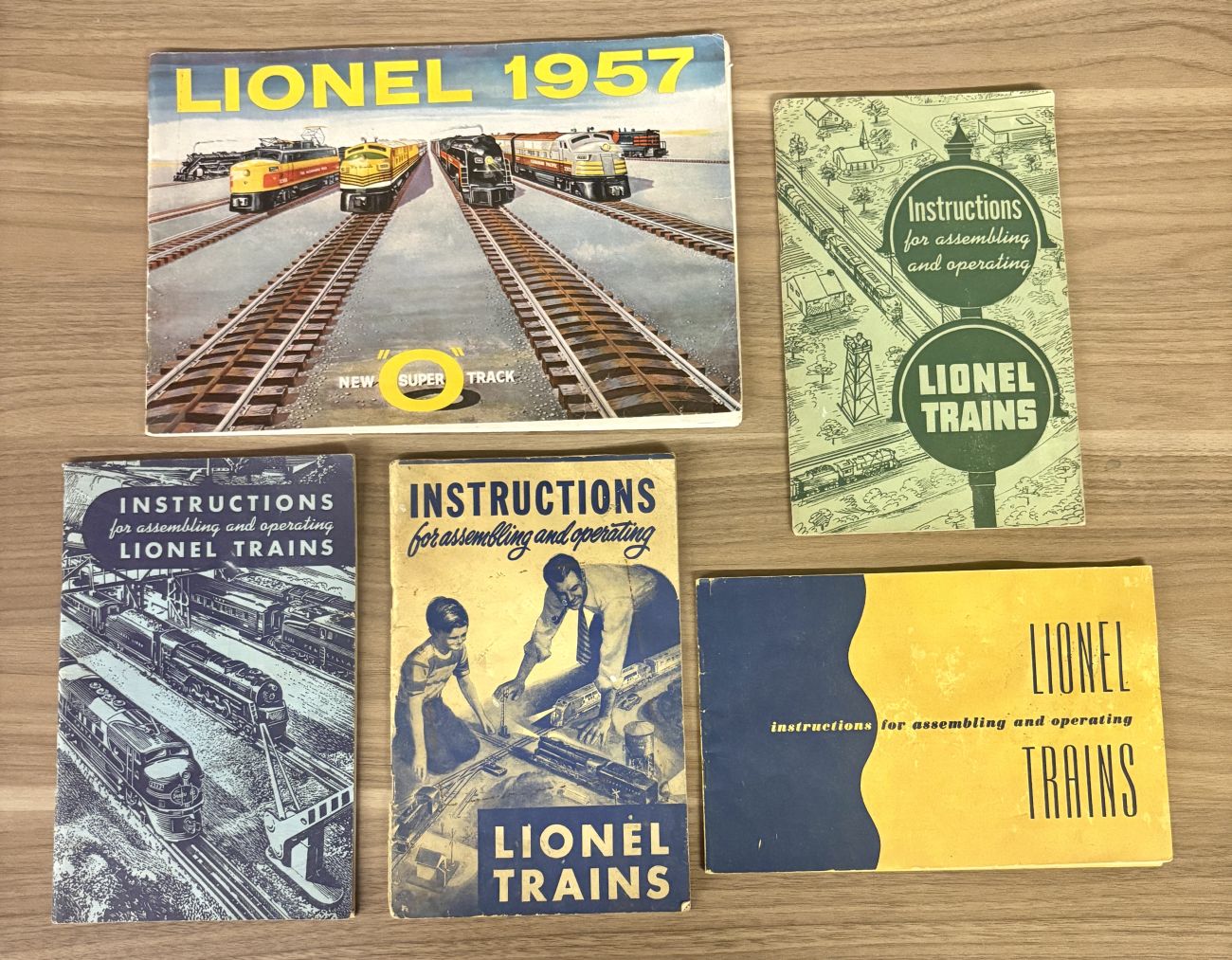 A Collection of Vintage Lionel Train Consumer Catalog and Instruction Manuals