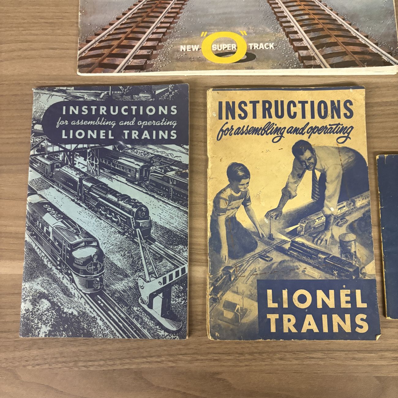 A Collection of Vintage Lionel Train Consumer Catalog and Instruction Manuals