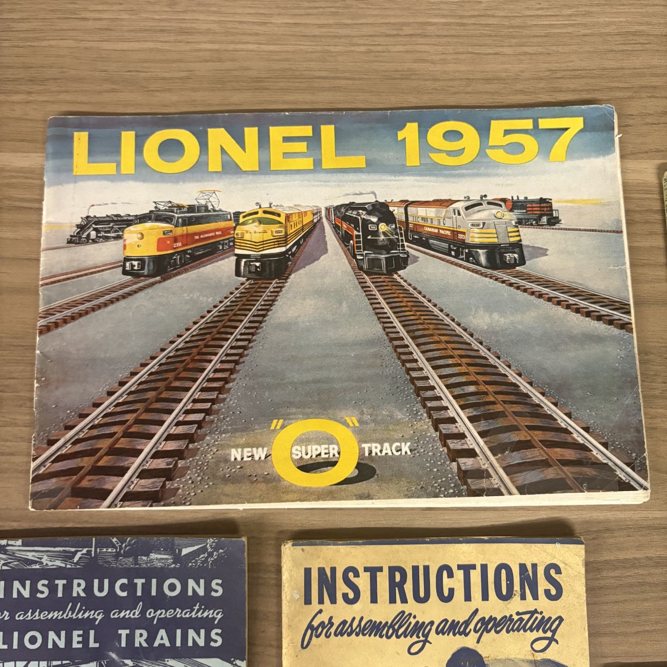 A Collection of Vintage Lionel Train Consumer Catalog and Instruction Manuals