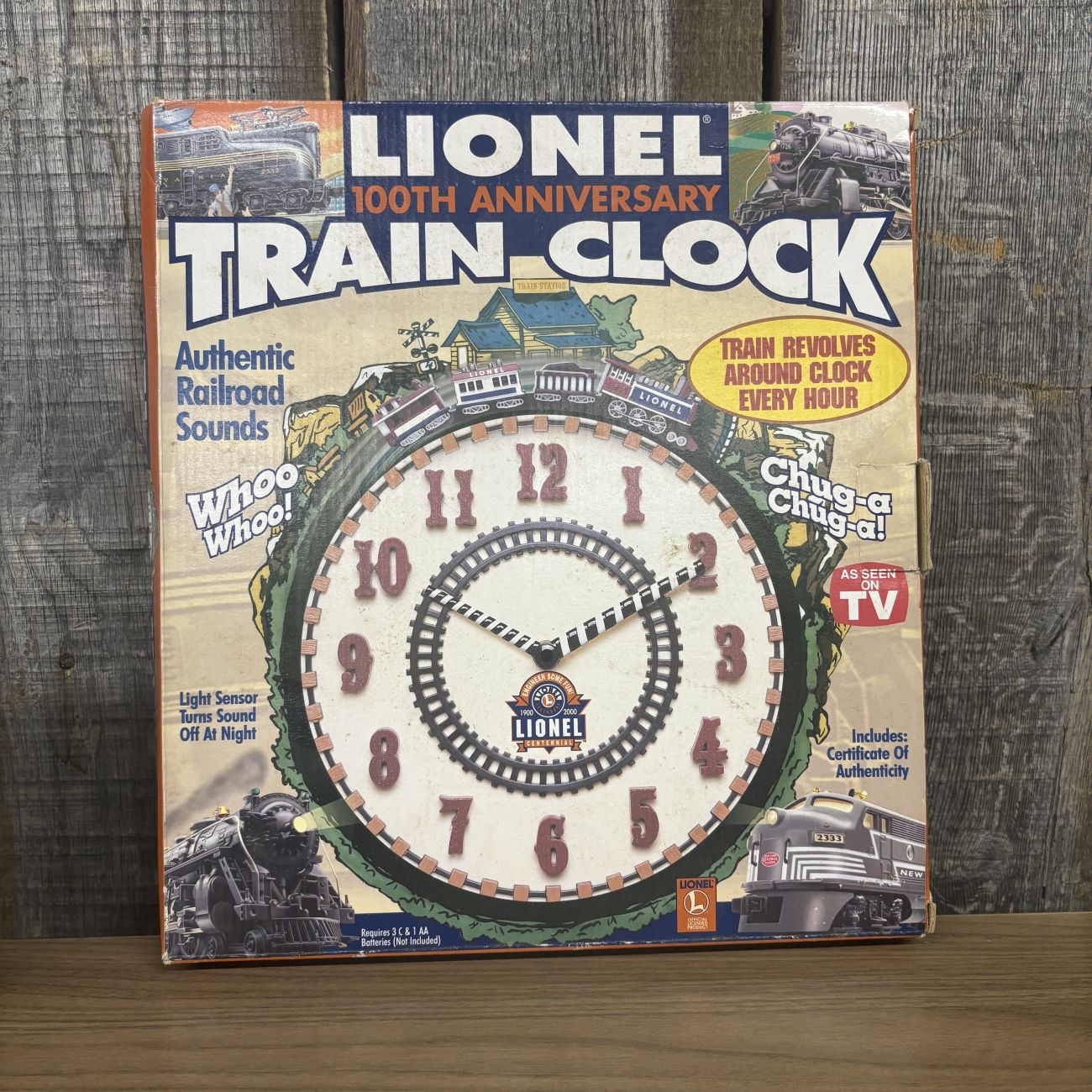 Two Lionel Licensed Timepieces Including 100th Anniversary Train Clock and Collectible Train Watch