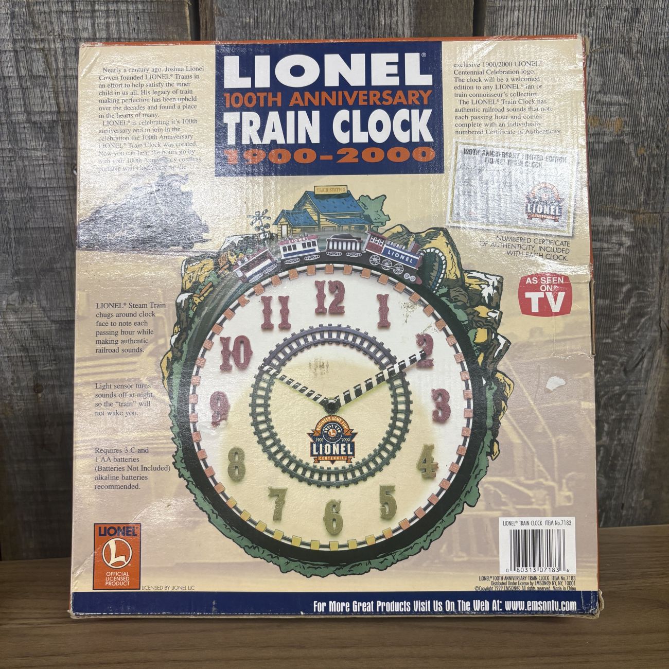 Two Lionel Licensed Timepieces Including 100th Anniversary Train Clock and Collectible Train Watch