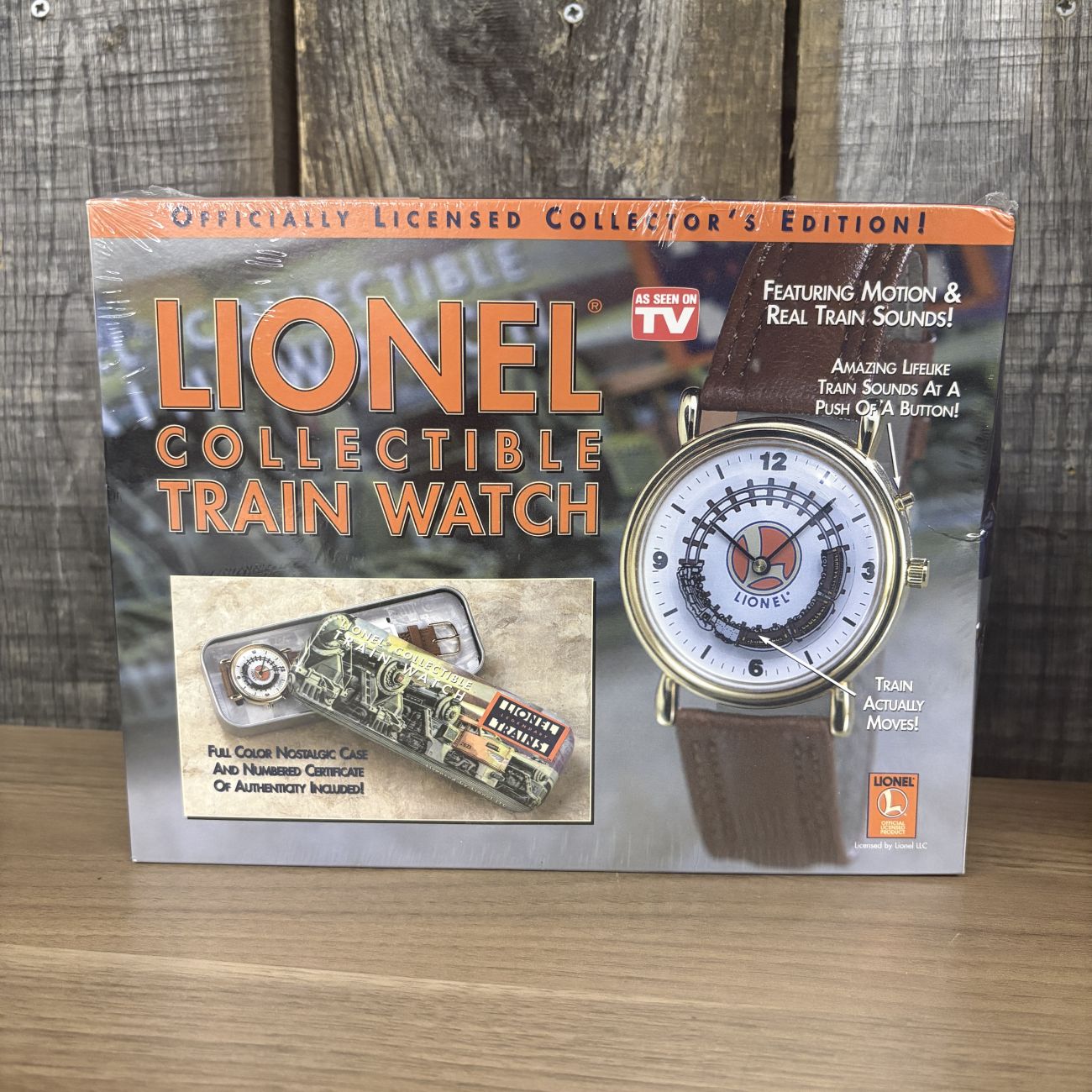 Two Lionel Licensed Timepieces Including 100th Anniversary Train Clock and Collectible Train Watch