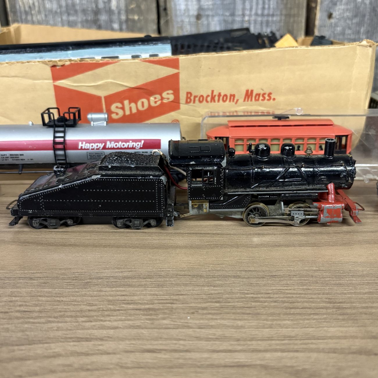 A Collection of Vintage Mantua and Mixed Manufacturer HO Scale Model Train Equipment and Track