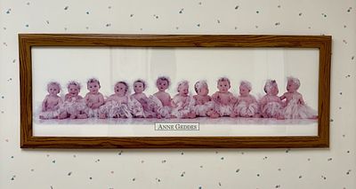Anne Geddes Panoramic Color Print. A modern color print, likely a commercial lithograph 