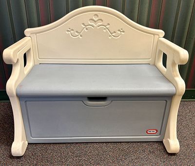 Little Tikes Victorian-Style Plastic Toy Box Storage Bench. A two-in-one American-made 