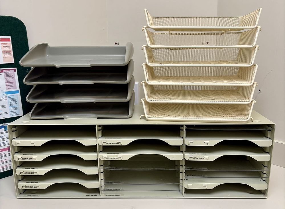 Lot 308: Group of Office Literature Sorter and Letter Trays