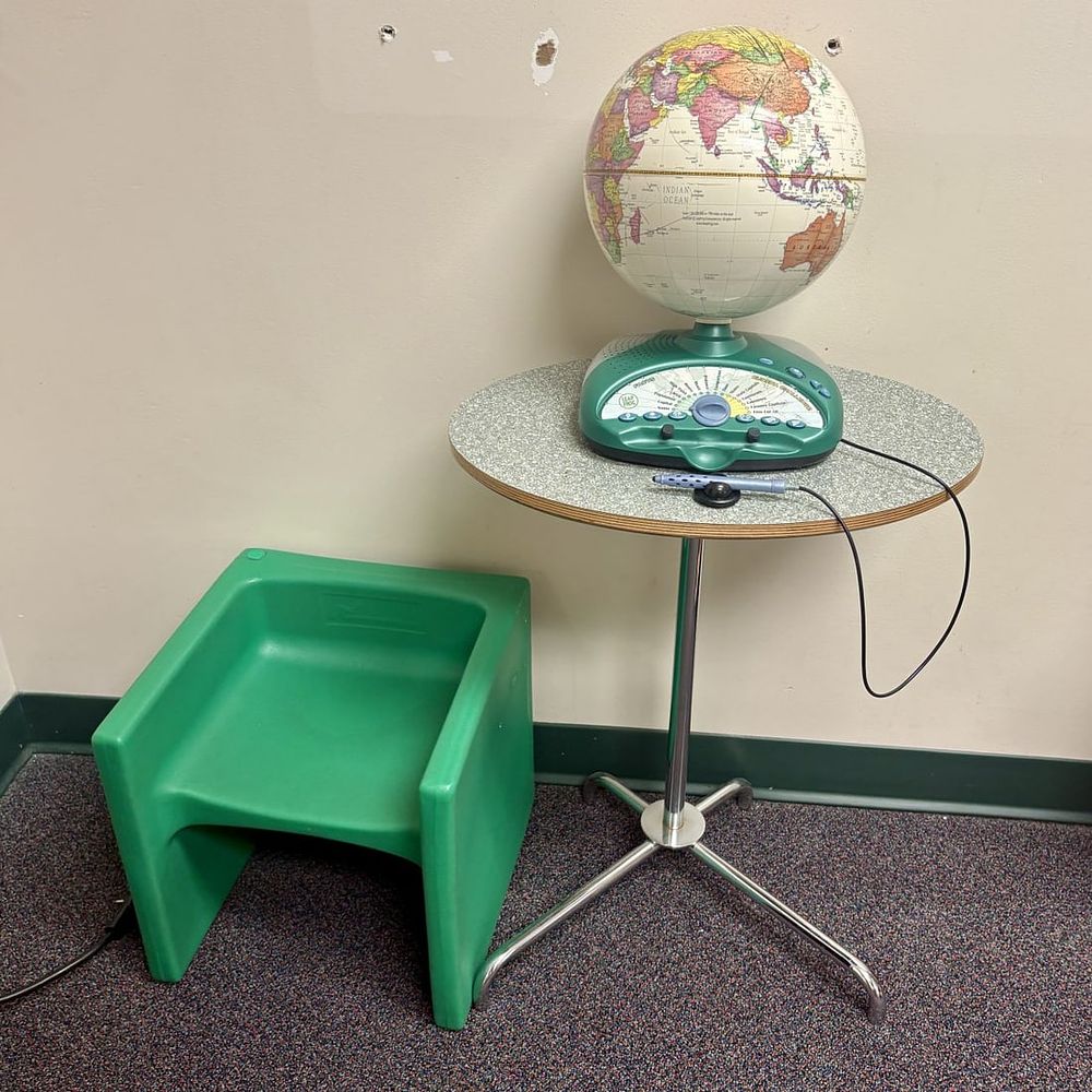 Lot 435: Three Piece Childrens Educational Learning Station Including LeapFrog Explorer Challenge Interactive