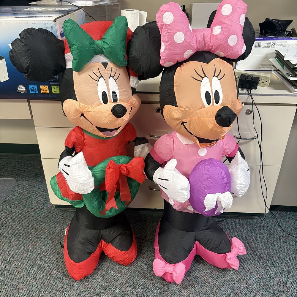 Lot 447: Three Licensed Disney and Marvel Character Seasonal Inflatable Decorations