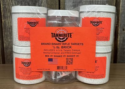 A Set of Tannerite Brand Binary Rifle Targets 1/2 lb. Brick. A set of Tannerite brand binary 