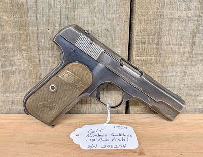 Colt Model 1903 Pocket Hammerless .32 Caliber Semi-Automatic Pistol. A Colt Model 1903 Pocket 