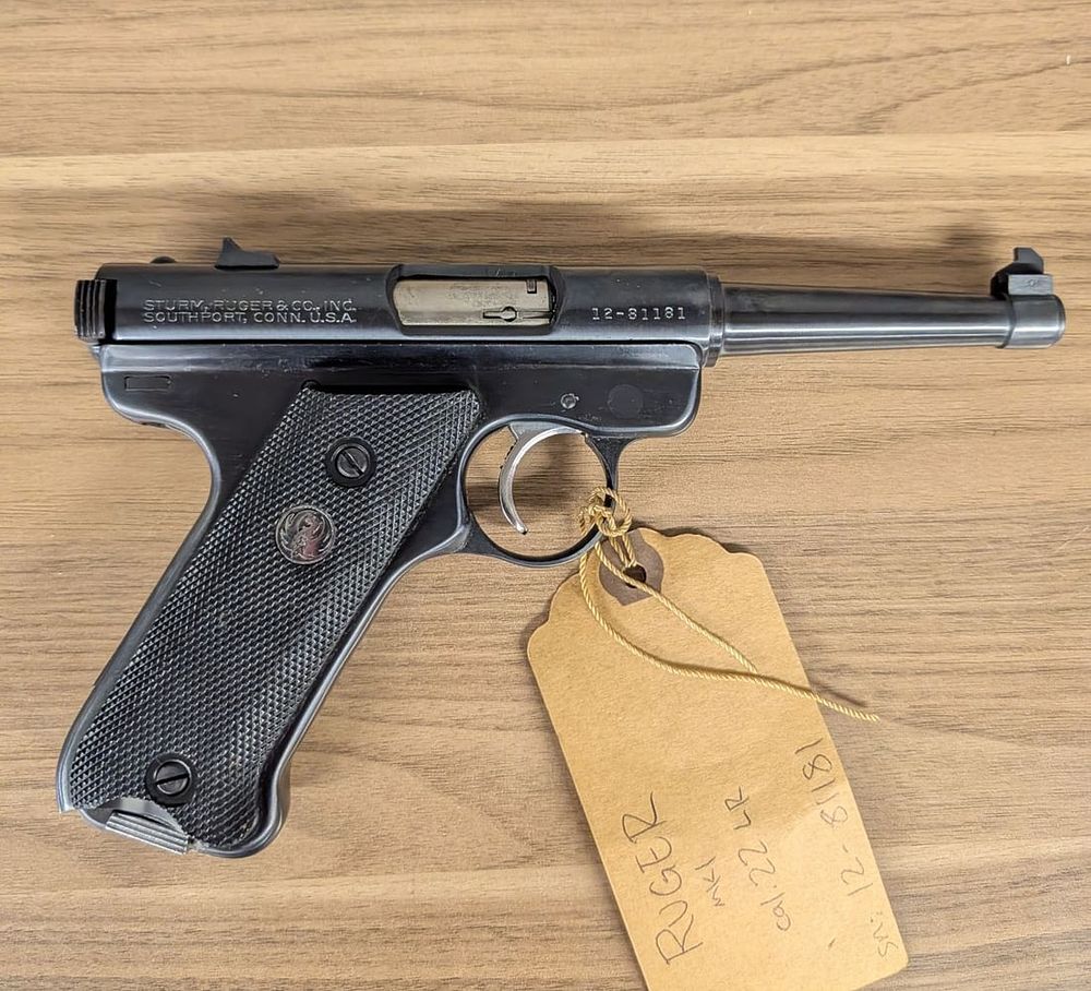 Lot 298: Ruger Standard Mark I Semi-Automatic Pistol with Hunter Leather Holster