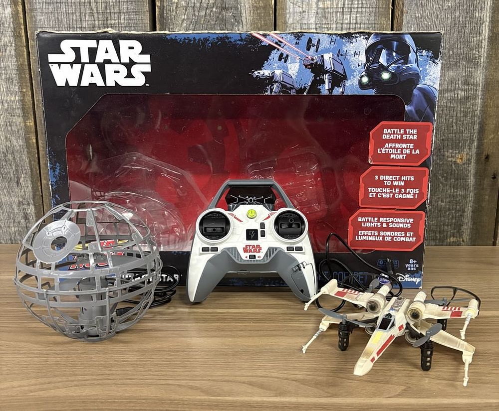 Lot 304: Star Wars Air Hogs X-Wing vs. Death Star Rebel Assault Remote Control Drone Set