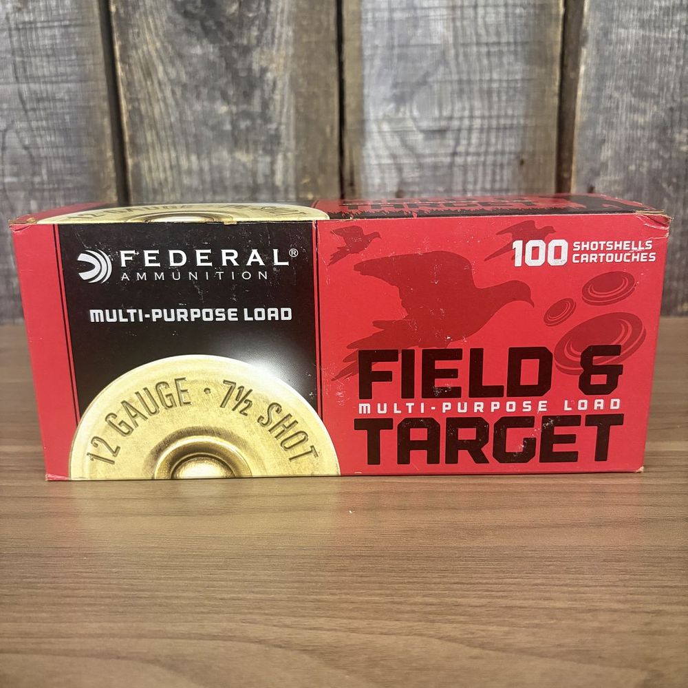 Lot 328: Federal Ammunition 12 Gauge Field and Target Multi-Purpose Load 100 Rounds