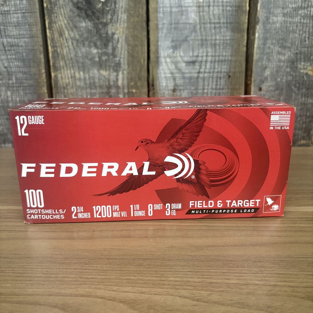 Lot 329: A 100 Round Bulk Box of Federal 12 Gauge Field and Target Multi-Purpose Shotshells