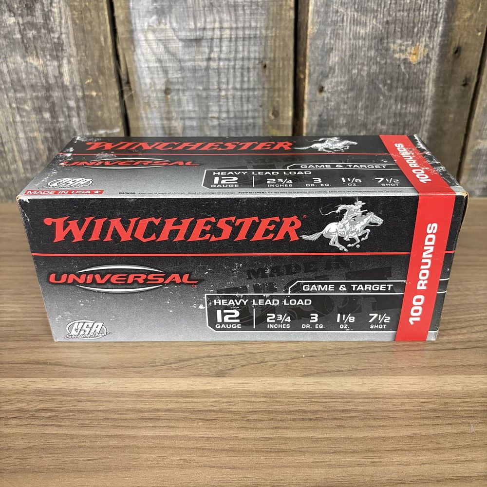 Lot 333: Winchester Universal 12-Gauge Shotgun Shells, 100 Rounds