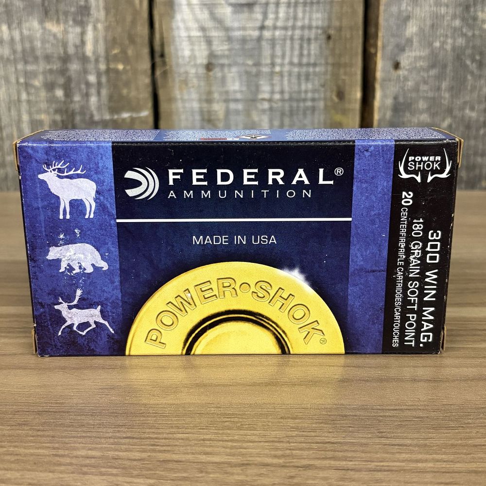 Lot 355: A Box of Twenty Federal Power-Shok 300 Win Mag 180 Grain Soft Point Cartridges