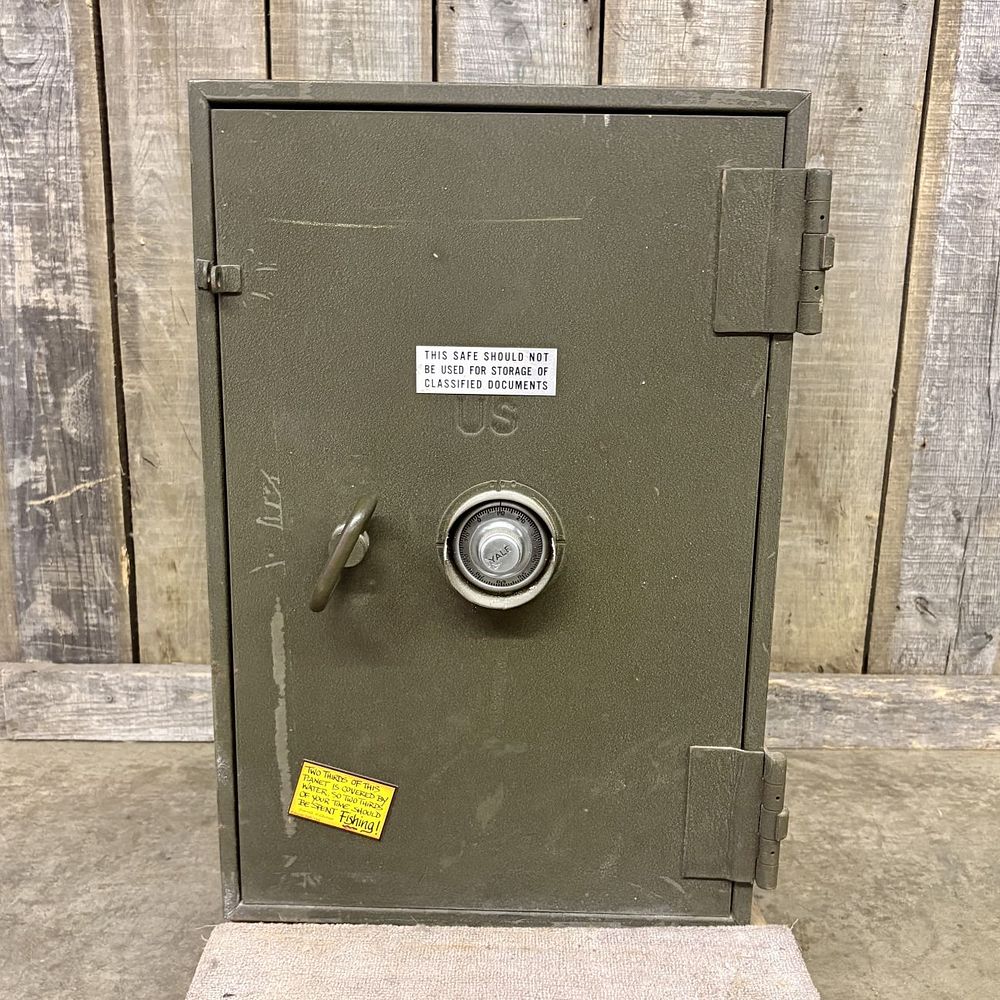Lot 372: Midwest Safe Co. US Military Field Safe with Yale Combination Lock