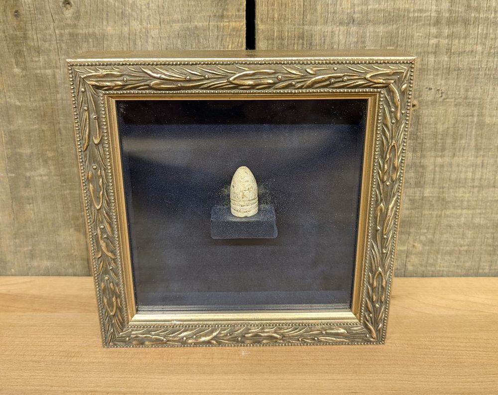 Lot 401: American Civil War Era Minie Ball Shadowbox Display