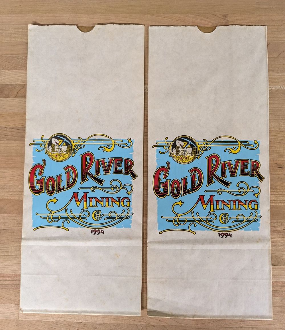 Lot 403: A Pair of Gold River Mining Co. Paper Bags Dated 1994