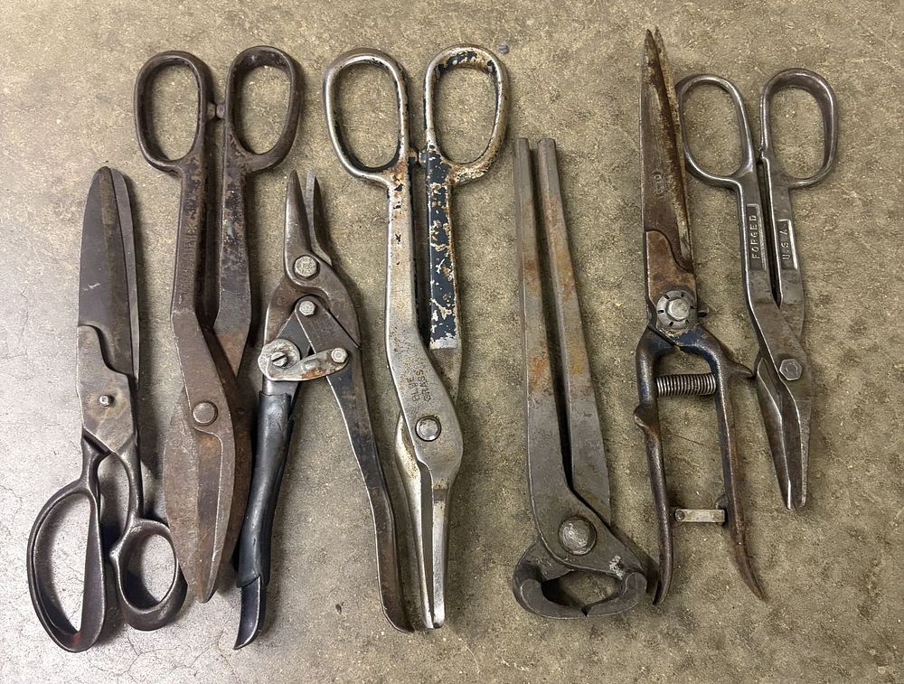 Lot 467: A Collection of American Forged Steel Metal Cutting Snips and Nippers