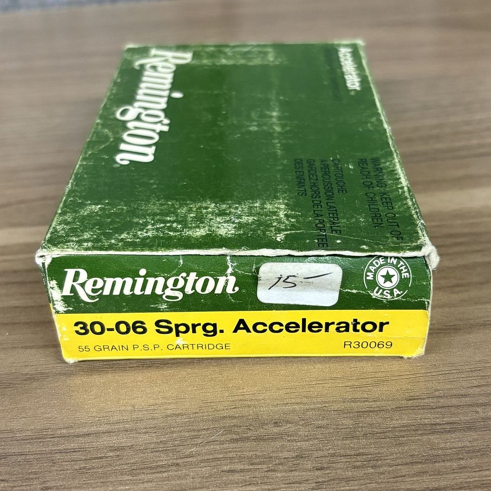 Lot 475: Remington 30-06 Springfield Accelerator Ammunition Box