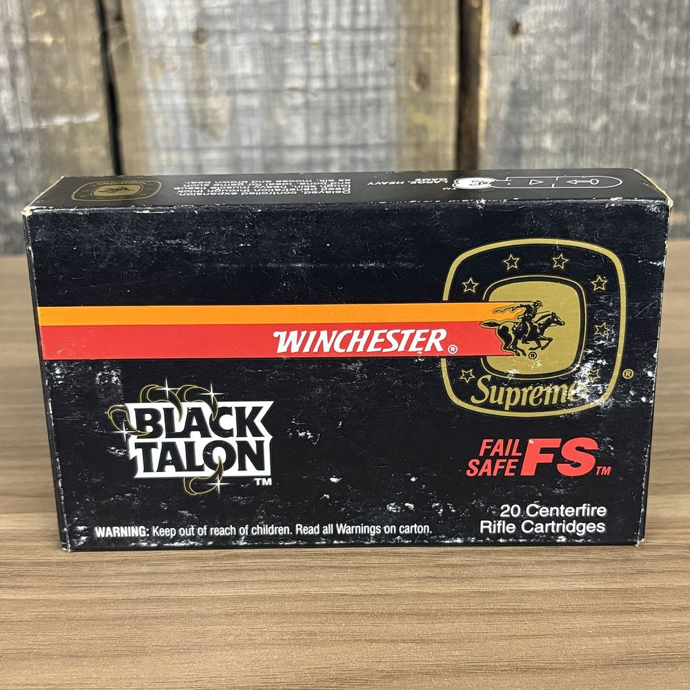 Lot 476: One Box of Winchester Supreme Black Talon Fail Safe 30-06 Springfield Centerfire Rifle Cartridges
