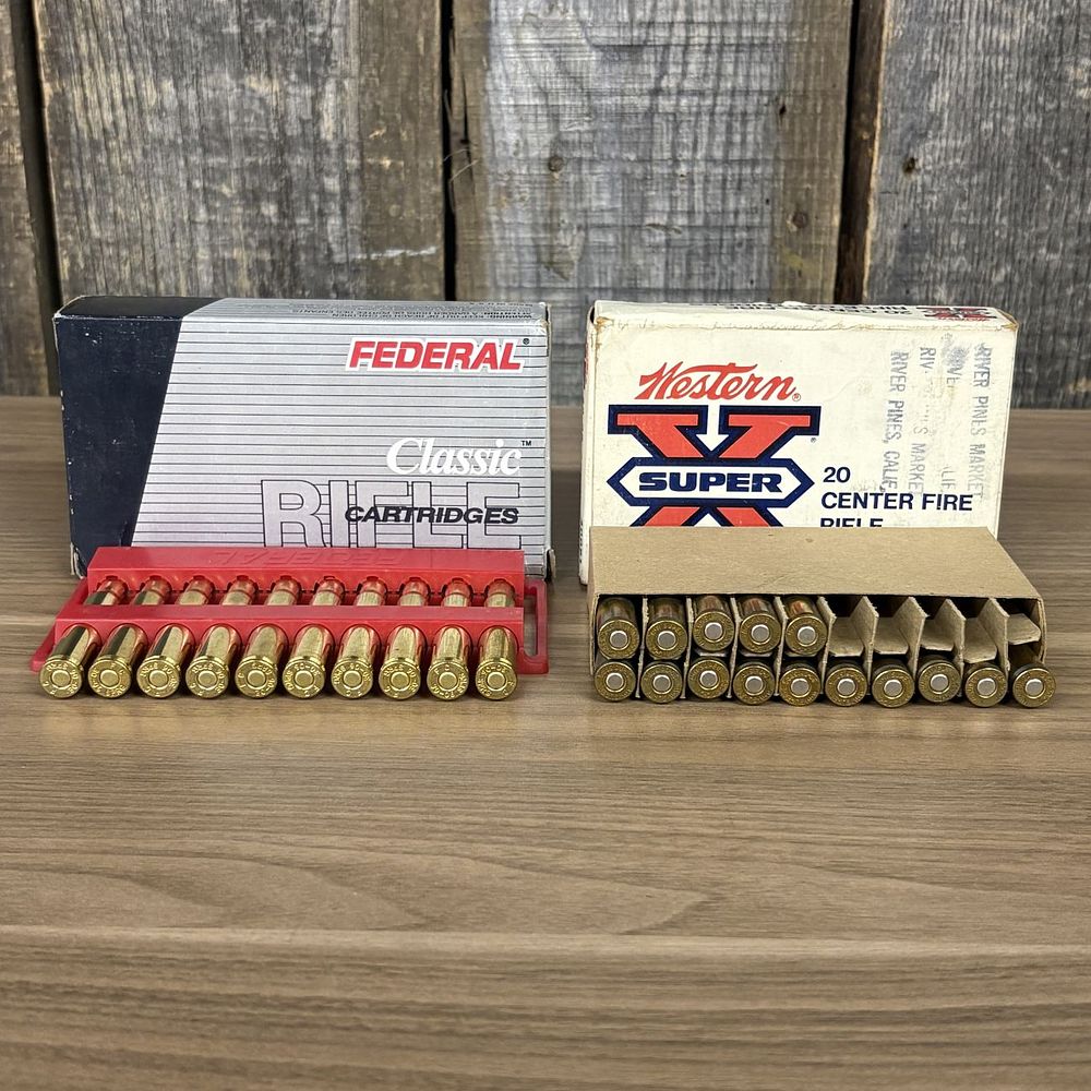 Lot 477: Two Boxes of 30-06 Springfield Caliber Rifle Ammunition by Federal and Western