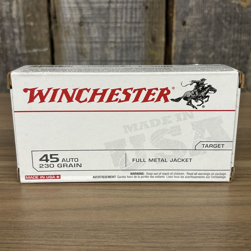 Lot 506: Winchester 45 Auto 230 Grain Full Metal Jacket Target Ammunition