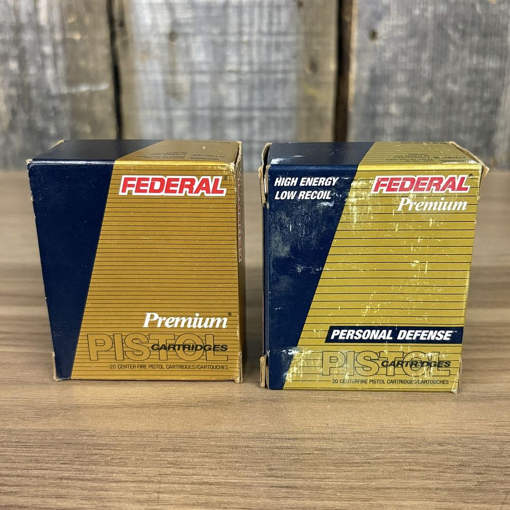 Lot 510: Two Boxes of Federal Premium 45 Auto Hydra-Shok Centerfire Pistol Cartridges